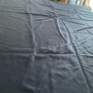 Christmas Tablecloth Round 70” Solid Blue Cotton Blend